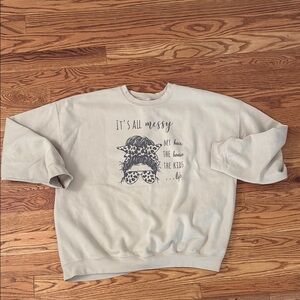 Cream Graphic Sweatshirt